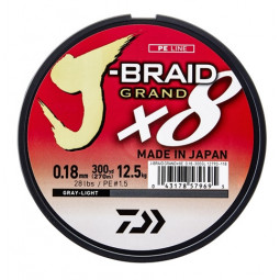 DAIWA J-BRAID GRAND X8 SVETLO ŠEDÁ