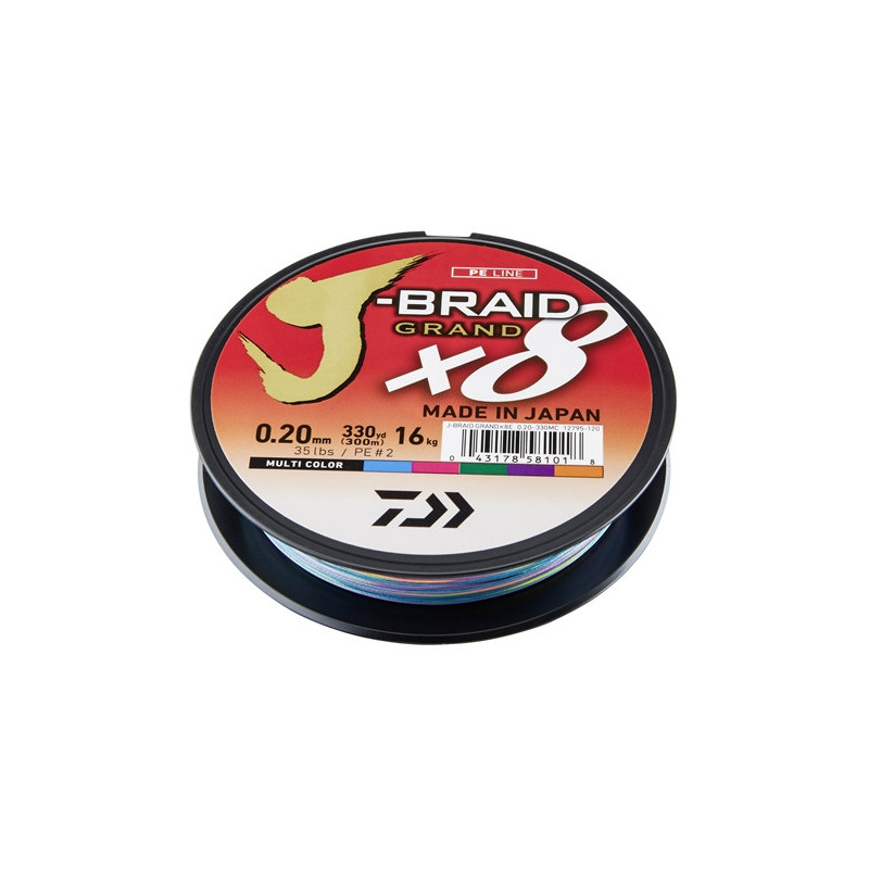 DAIWA J-BRAID GRAND X8 MULTI-COLOR