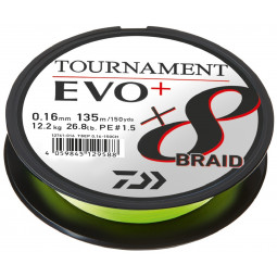 DAIWA Tournament 8 Braid Evo+ Chartreuse rybárska pletená šnúra