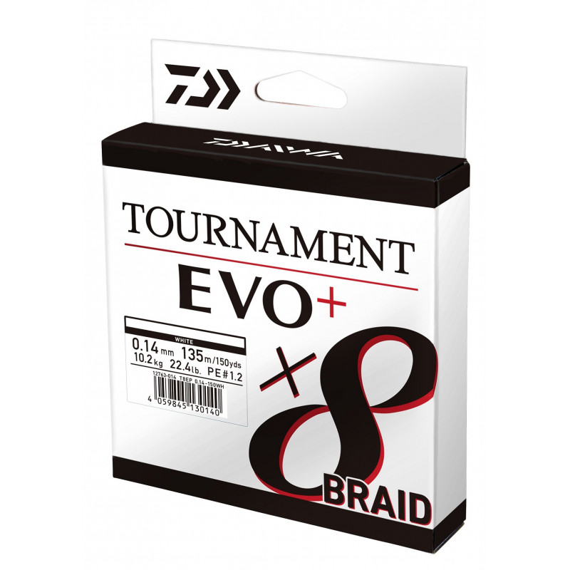 DAIWA Tournament 8 Braid Evo+ White rybárska pletená šnúra