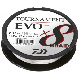 DAIWA Tournament 8 Braid Evo+ White rybárska pletená šnúra