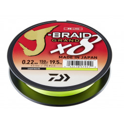 DAIWA J-Braid Grand X8 Chartreuse pletená rybárska šnúra