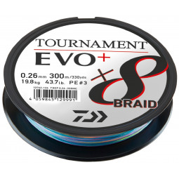 DAIWA TOURNAMENT X8 BRAID EVO+ MULTICOLOR 1000 m