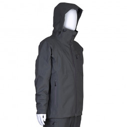 Nepremokavá goratexová rybárska bunda DAIWA Gore-Tex Rain Jacket Steel Grey detail z boku