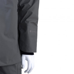 DAIWA Gore-Tex Rain Jacket Steel Grey Nepremokavá goratexová rybárska bunda detal z boku