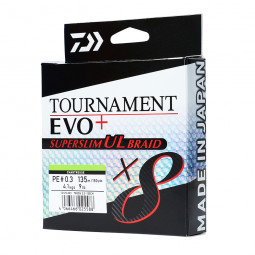 rybárska šnúra na ultraľahku prívlač DAIWA Tournament X8 EVO+ Super Slim